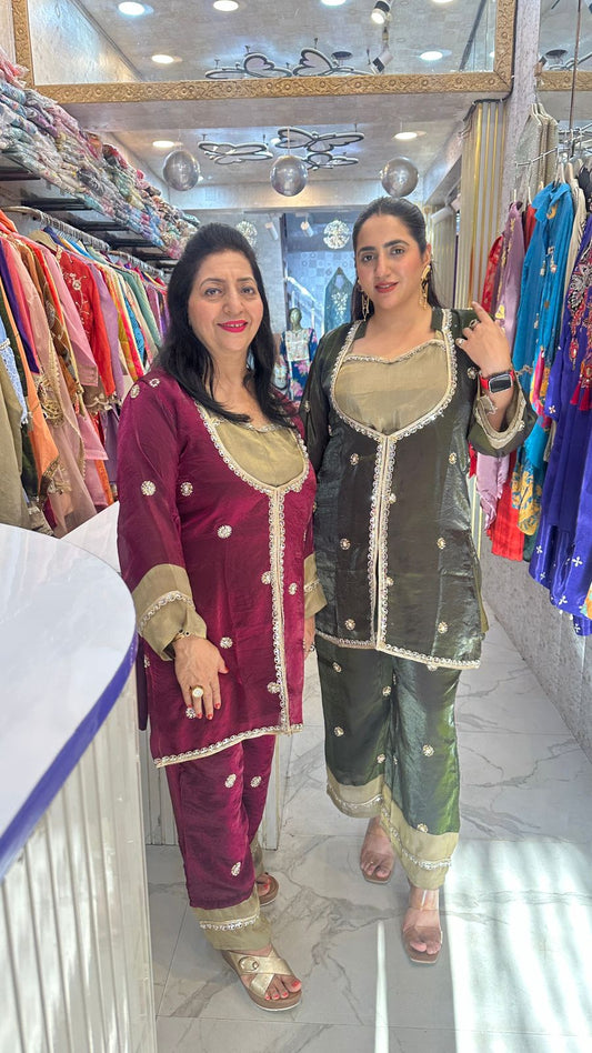 "NAZAARA" Traditional Elegance in Rich Ethnic Co-Ord Set FS47