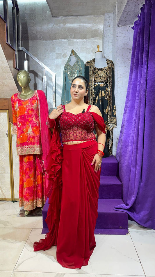 "SINDOORI" Desi Diva in Red Elegance FS57