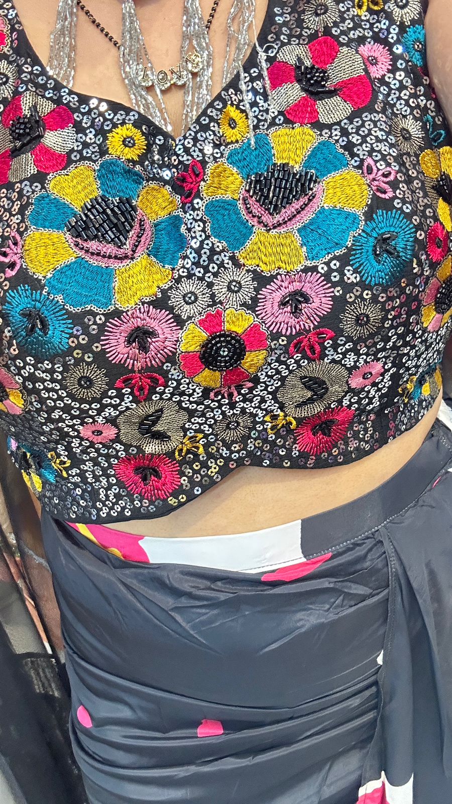 "NYARI" Beautiful Dress With Flower Work FS81