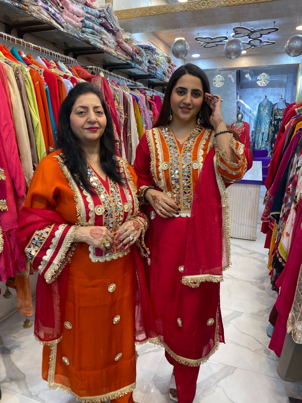 "RUHANIQ" Beautiful Suit With Mirror Work FS83