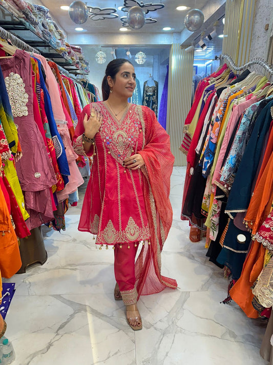 "NAYIRA" Beautiful Suit With V-Neck Design FS92