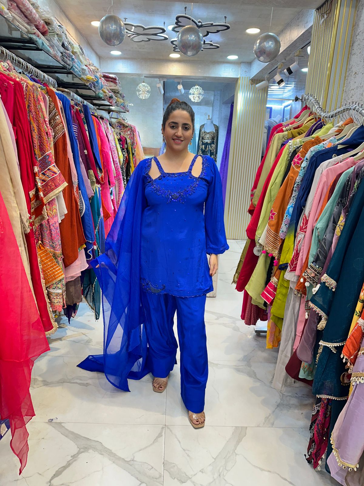 "KUFAR" Elegant Short Suit With Designer Sholder FS99