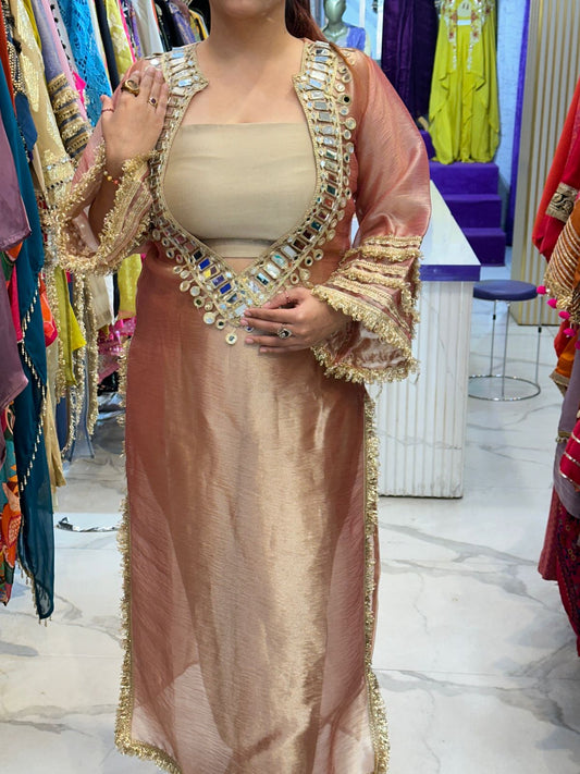 "SHEESH" Elegant Party Wear Dress With Mirror Work FS126