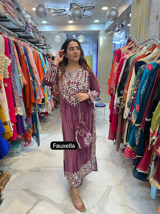 ‘SILSILA’ Crinkle Velvet Fabric FS133