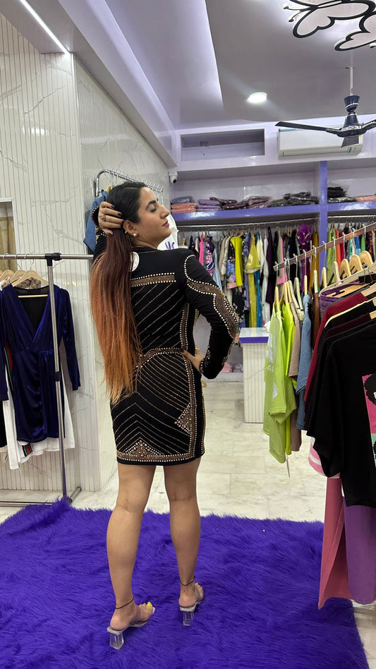 Golden Rivet Dress FS140