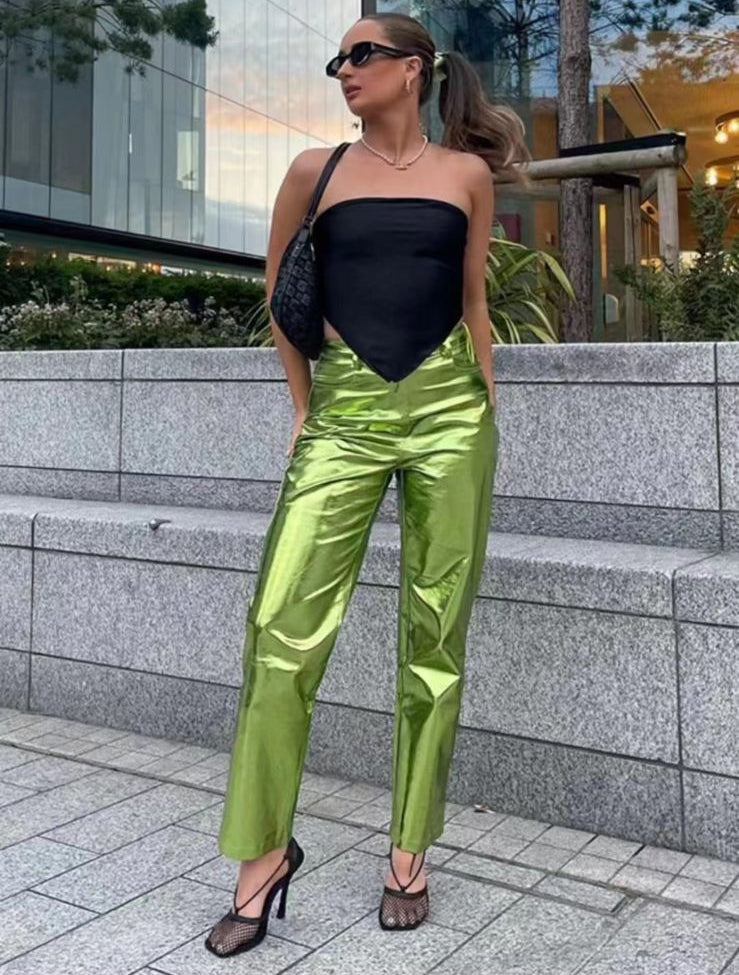 Elegant Metallic Pants FS141