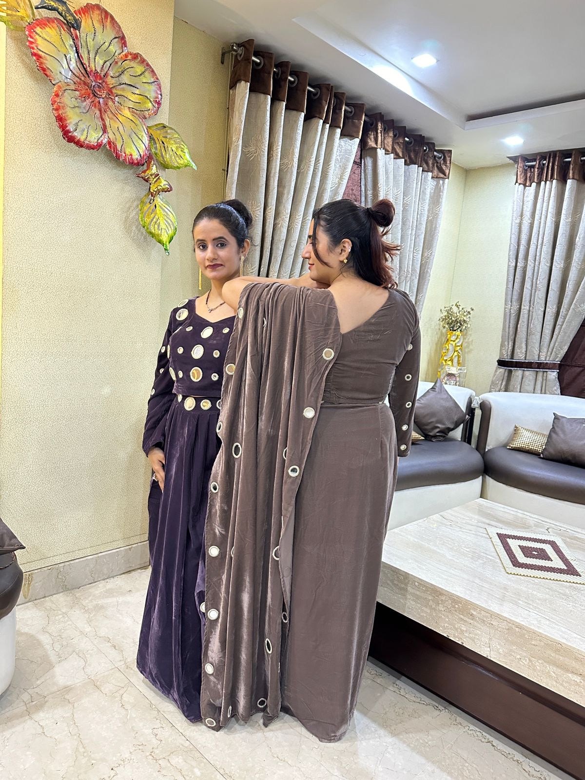 "SHAHI" Drape Saree Velvet FS164