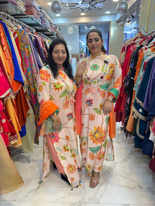 'Dastoor' Stunning Flower Print Suit FS176