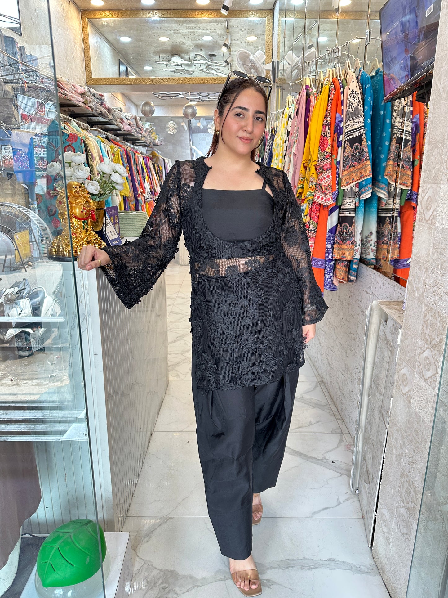 'COCO' 3 Piece Set With Bustier And Farshi Salwar FS222