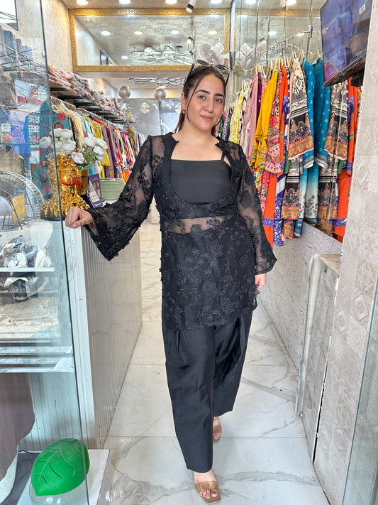 'COCO' 3 Piece Set With Bustier And Farshi Salwar FS222