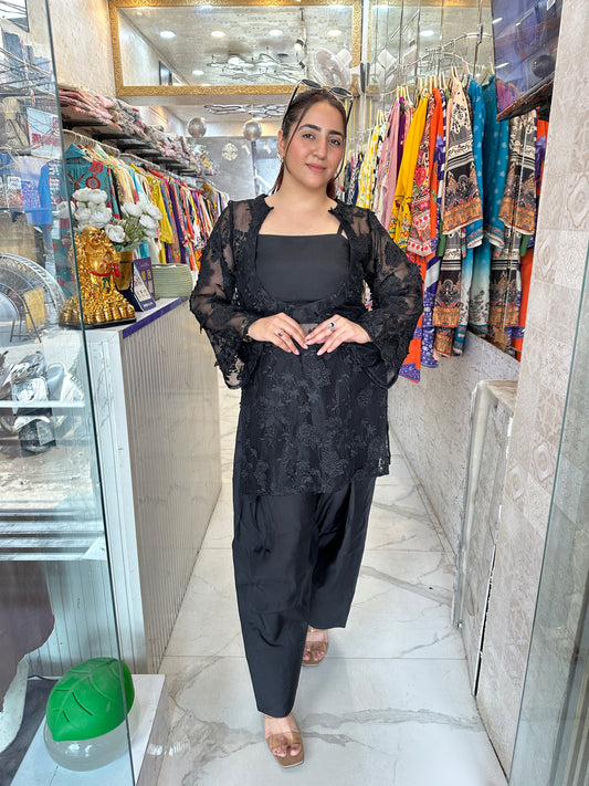 'COCO' 3 Piece Set With Bustier And Farshi Salwar FS222
