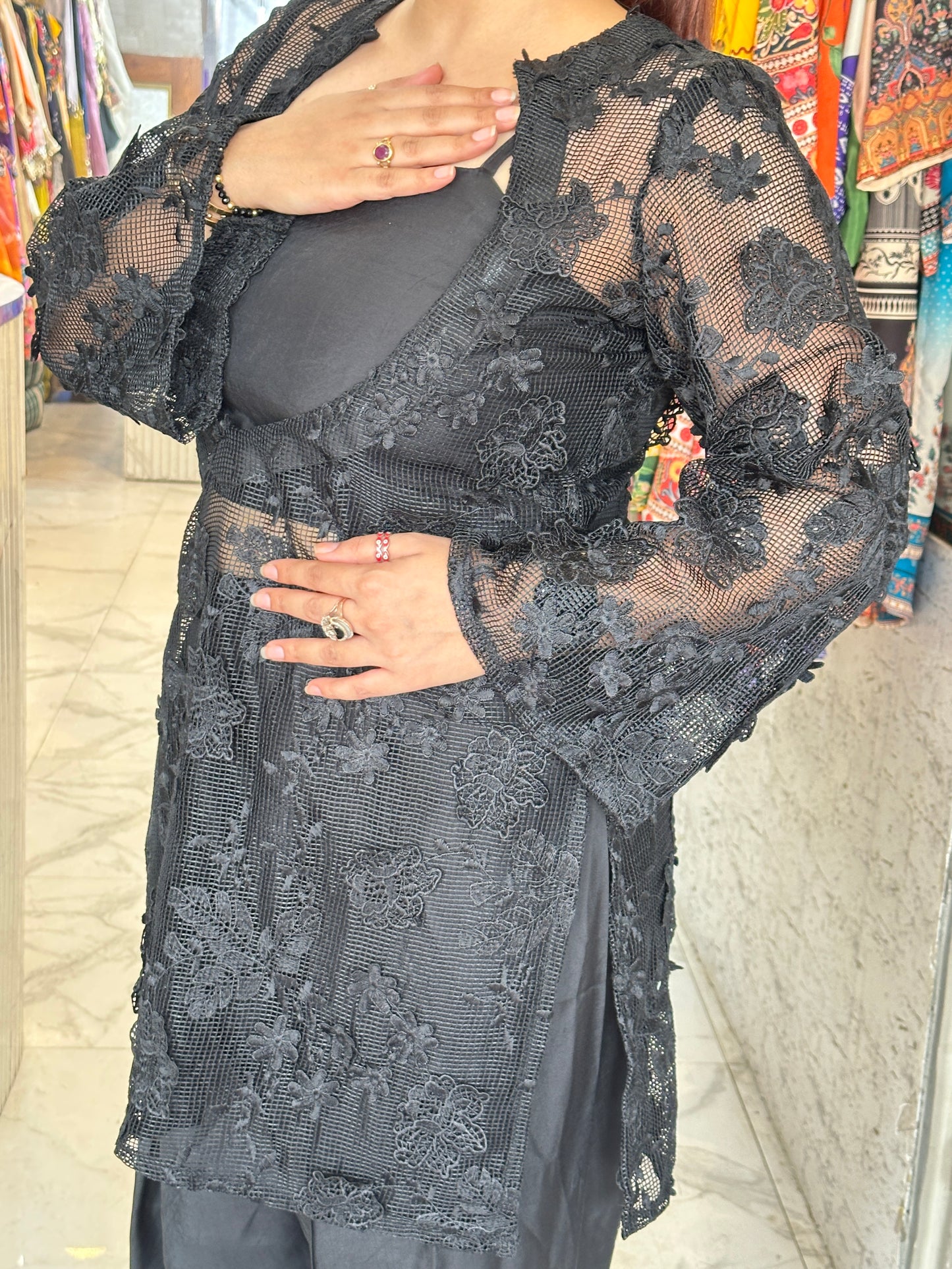 'COCO' 3 Piece Set With Bustier And Farshi Salwar FS222