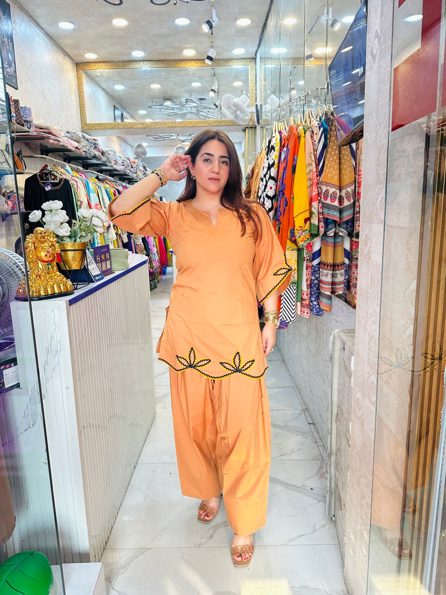 'NIRA' Stunning Co-Ord Set With Embroidery Work FS223
