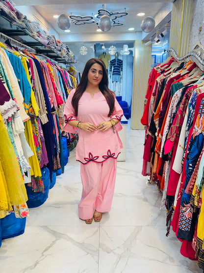 'NIRA' Stunning Co-Ord Set With Embroidery Work FS223