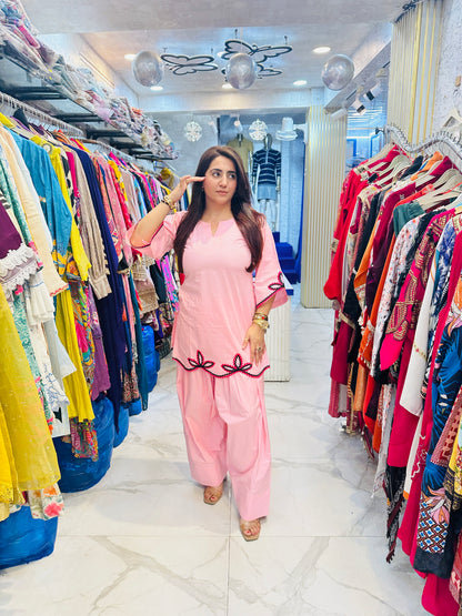 'NIRA' Stunning Co-Ord Set With Embroidery Work FS223