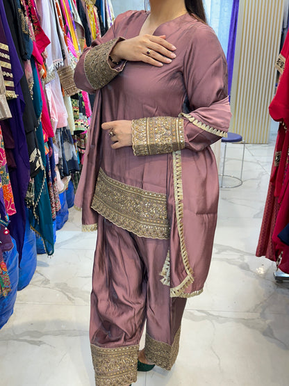 ‘PARIZA’ Beautiful Suit With Lace Work FS187
