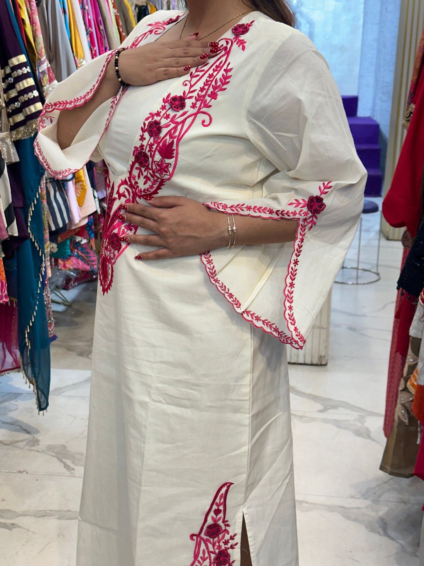 'MEHTAB' Beautiful Indo- Western Dress With Embroidery Work FT226