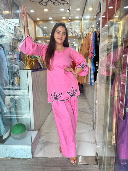 'NIRA' Stunning Co-Ord Set With Embroidery Work FS223
