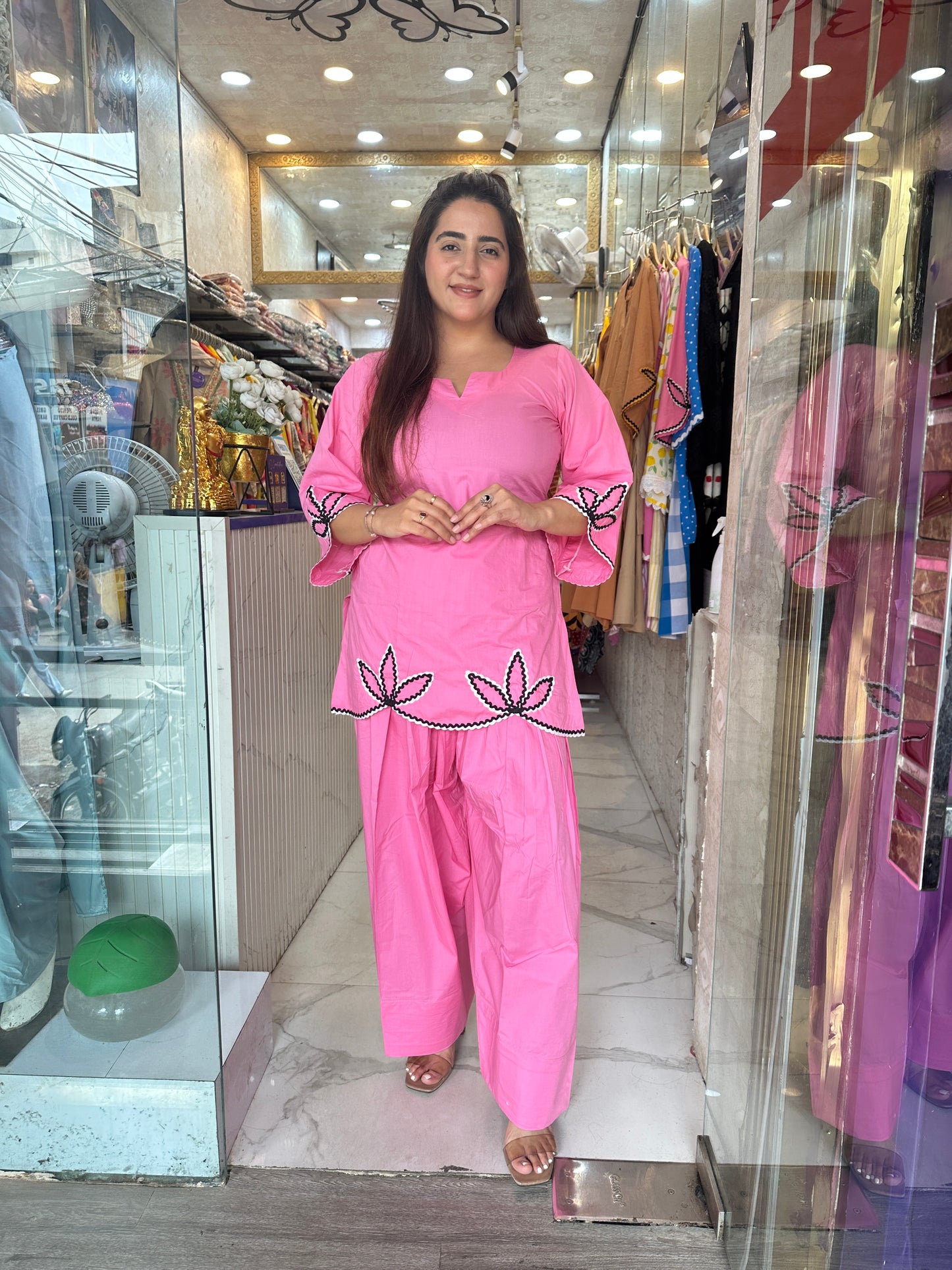'NIRA' Stunning Co-Ord Set With Embroidery Work FS223