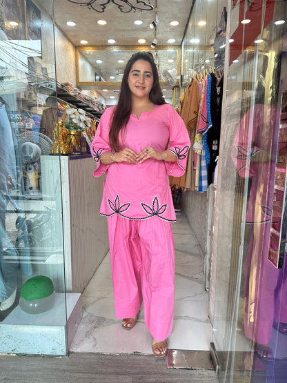 'NIRA' Stunning Co-Ord Set With Embroidery Work FS223