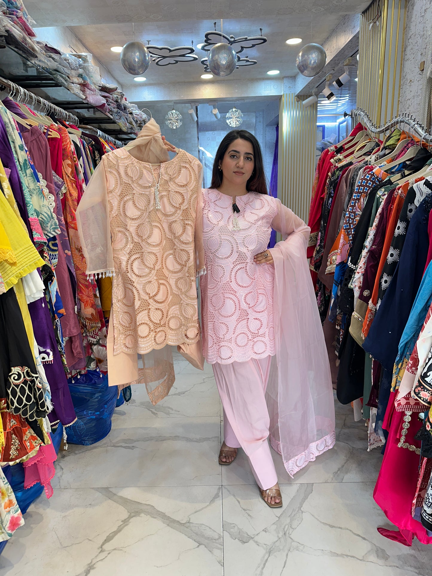 ‘Rashi’ Stunning Crochet Work Suit FS199