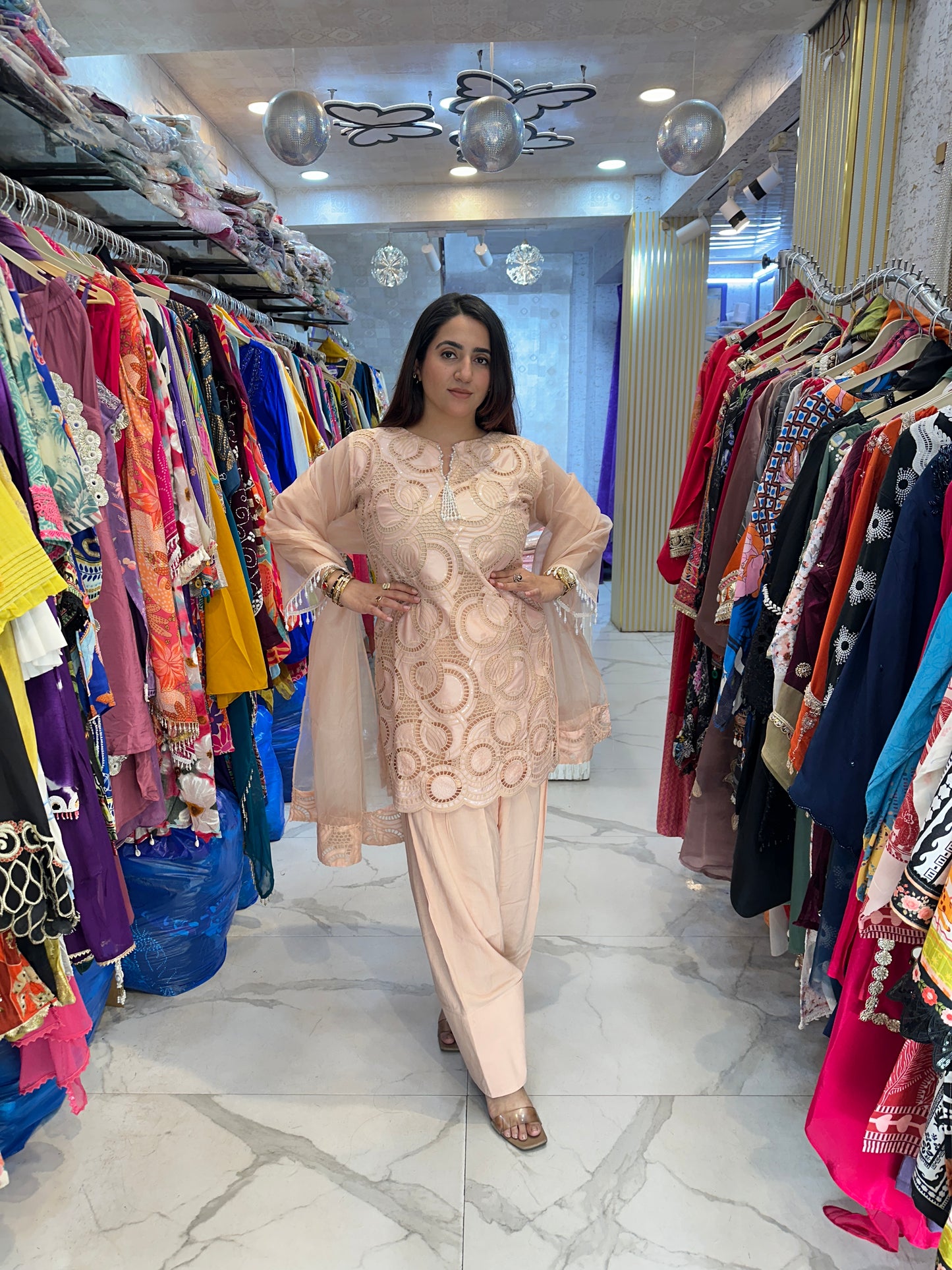 ‘Rashi’ Stunning Crochet Work Suit FS199