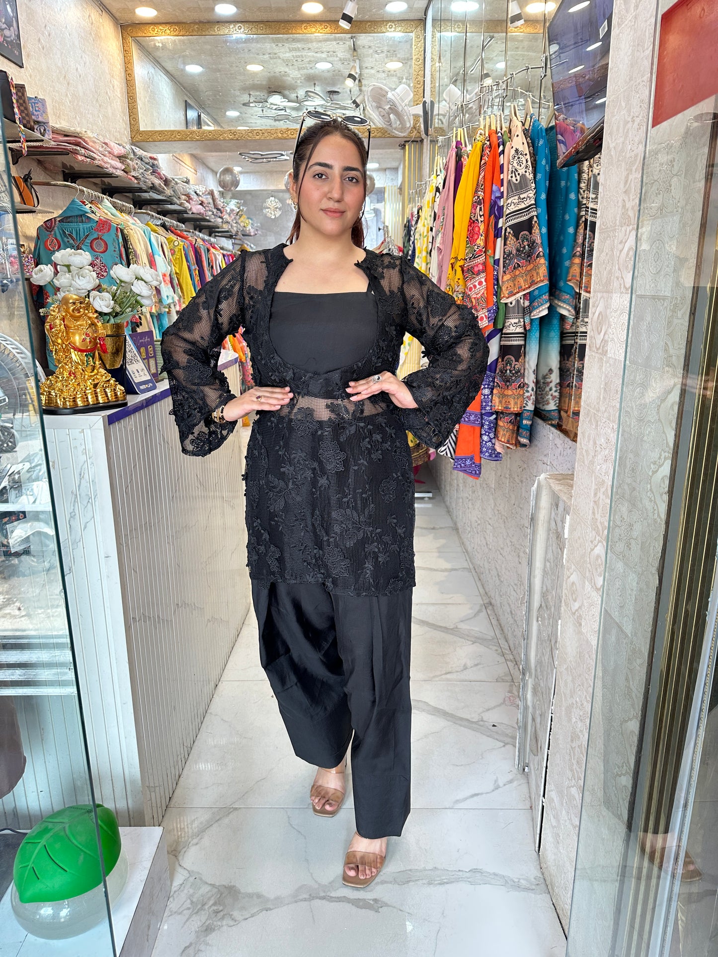 'COCO' 3 Piece Set With Bustier And Farshi Salwar FS222