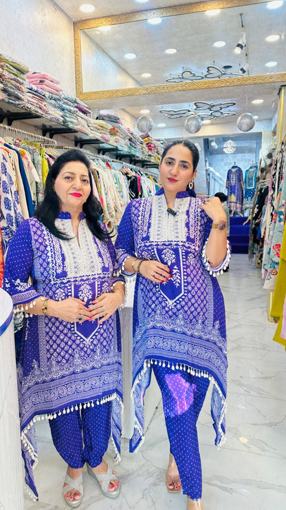 "TEHREER" PURE CREPE MIRROR CO-ORD FS06