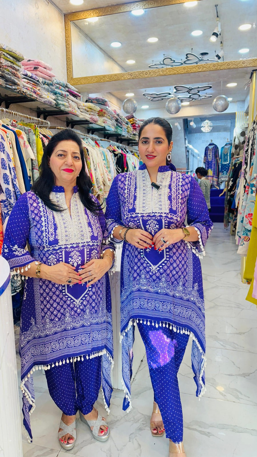 "TEHREER" PURE CREPE MIRROR CO-ORD FS06