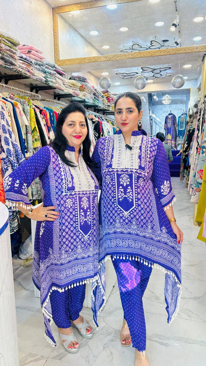 "TEHREER" PURE CREPE MIRROR CO-ORD FS06