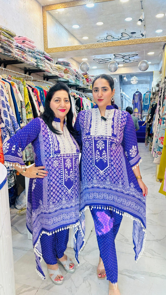 "TEHREER" PURE CREPE MIRROR CO-ORD FS06