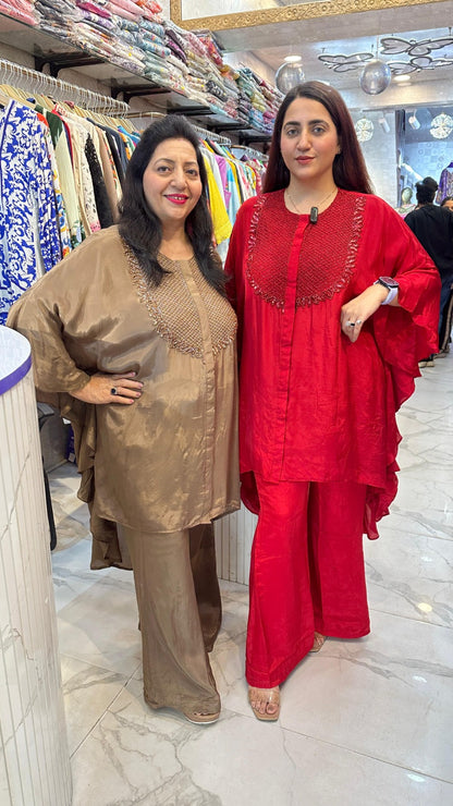 "KIKLI" MULTICOLOR CREPE KAFTAAN SET FS02