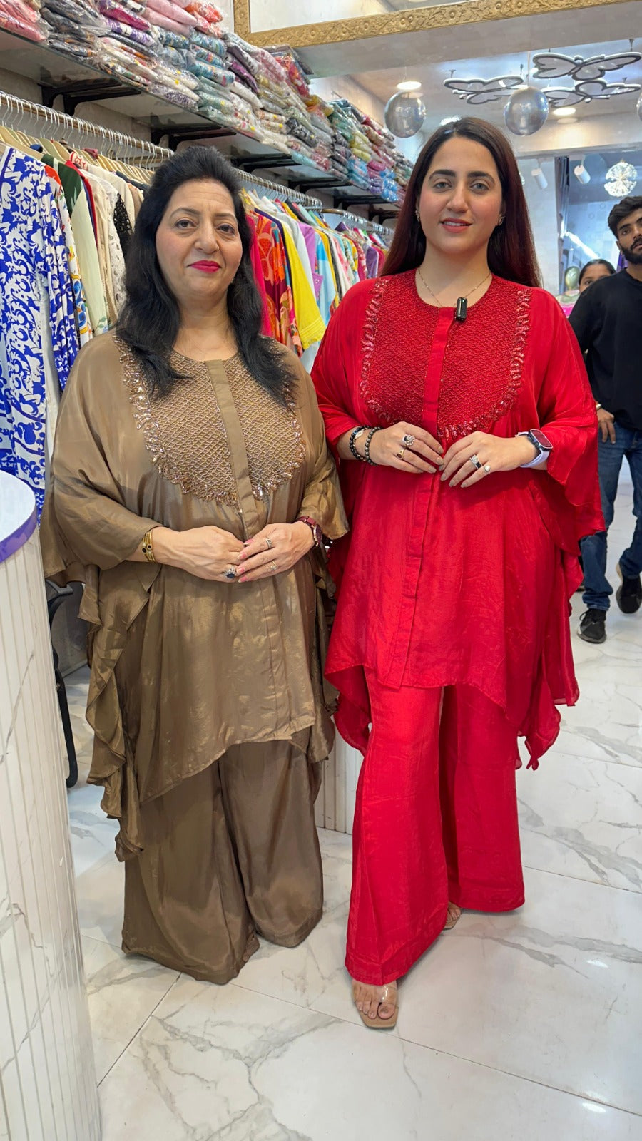 "KIKLI" MULTICOLOR CREPE KAFTAAN SET FS02