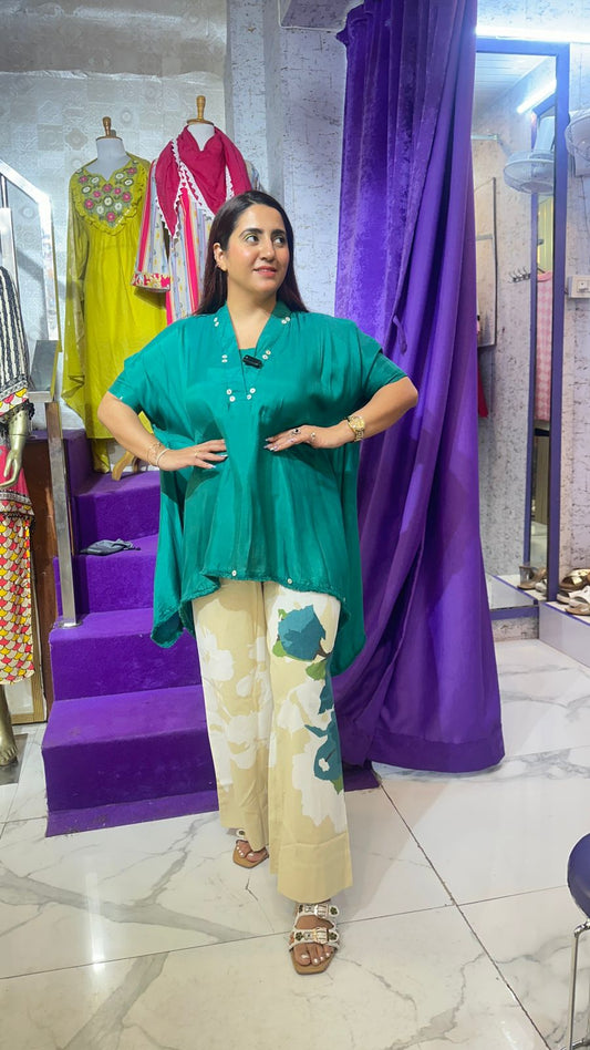 "KANGAN" Pretty Cordset With Flower on Pants FS04