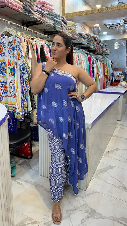 "JHALAK" BEAUTIFUL ONE SHOULDER CO-ORD SET FS16