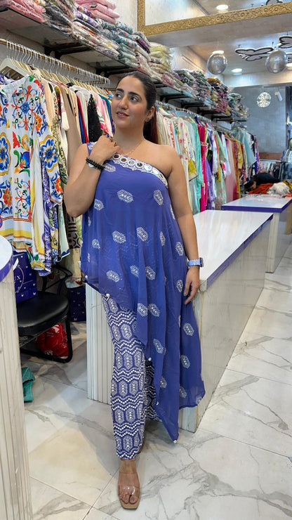 "JHALAK" BEAUTIFUL ONE SHOULDER CO-ORD SET FS16