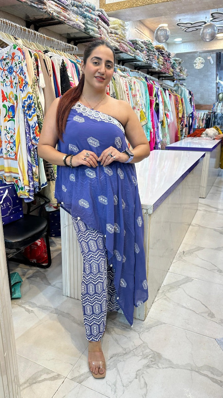 "JHALAK" BEAUTIFUL ONE SHOULDER CO-ORD SET FS16