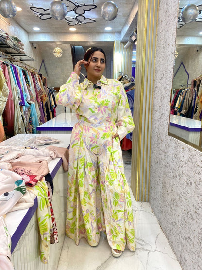 "SUNDARI" Multicolor Digital Print Western Wear Co-Ord For Women FS21