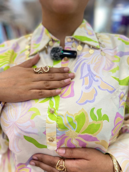 "SUNDARI" Multicolor Digital Print Western Wear Co-Ord For Women FS21