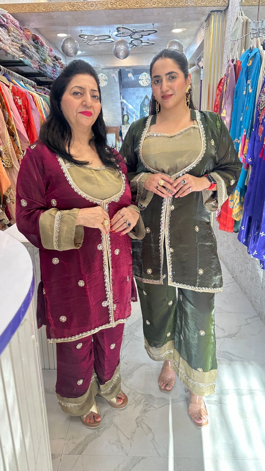 "NAZAARA"  Traditional Elegance in Rich Ethnic Co-Ord Set FS47