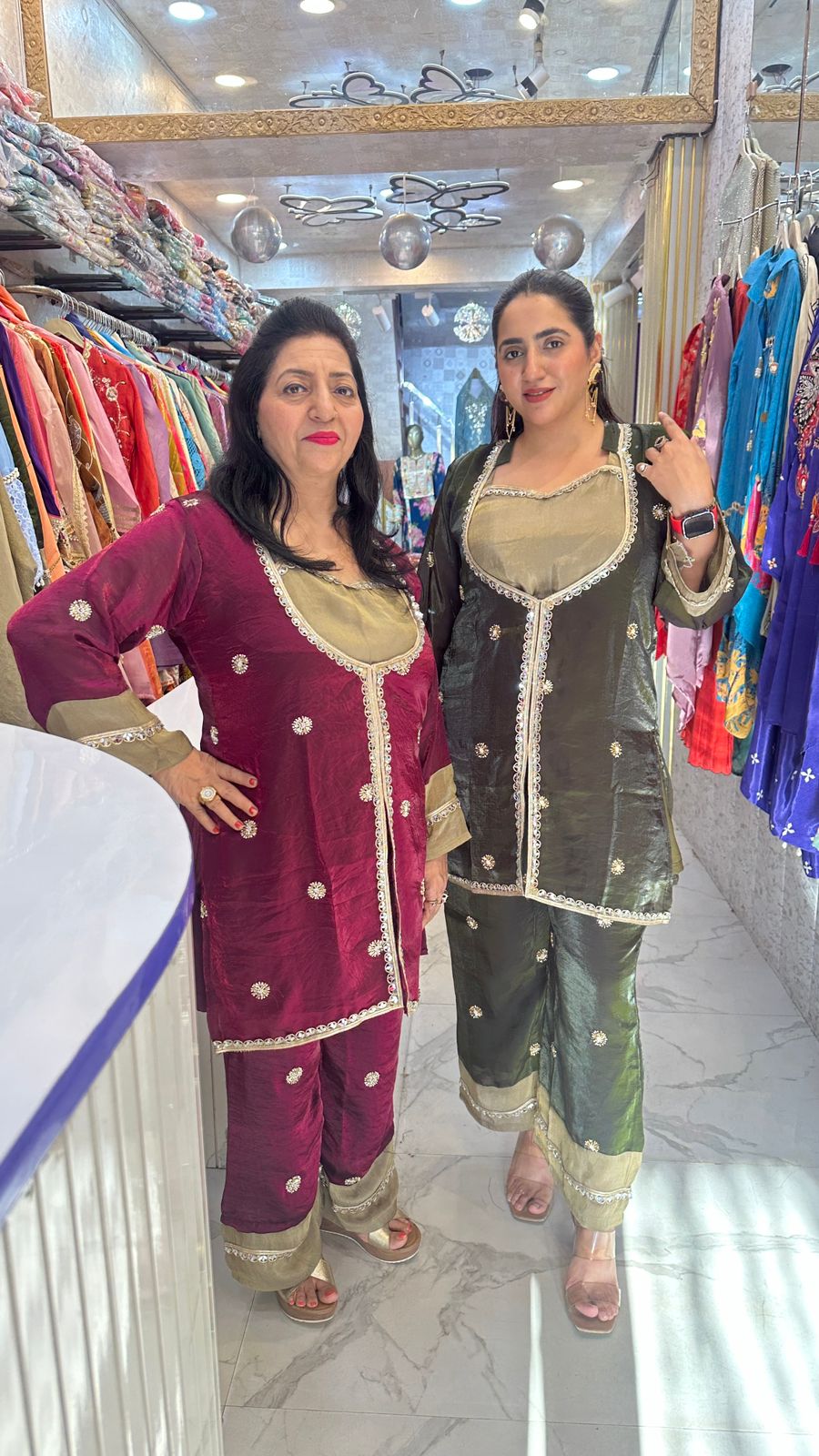 "NAZAARA"  Traditional Elegance in Rich Ethnic Co-Ord Set FS47