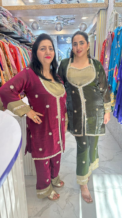 "NAZAARA"  Traditional Elegance in Rich Ethnic Co-Ord Set FS47