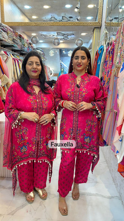 "BULBUL" Beautiful Suit With Floral Design FS52