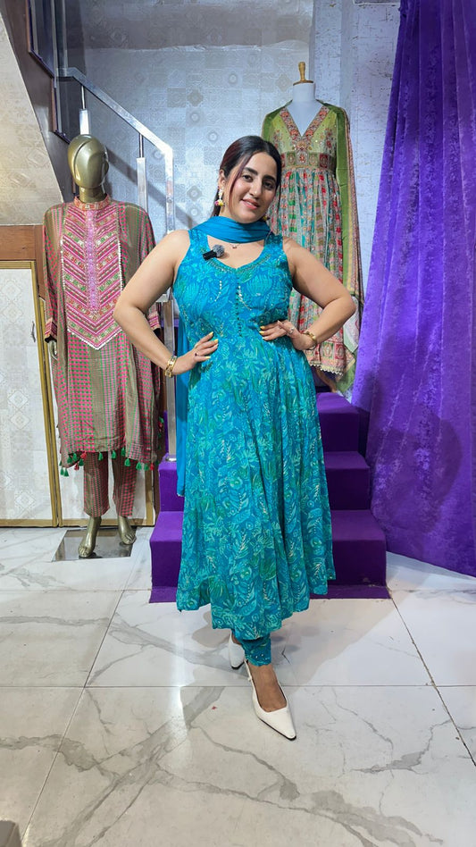 "NILAYA" Elegant Traditional Long Suit  FS58