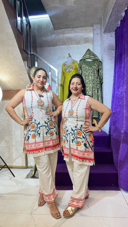 "SITVAA" Khadi Cordset With Pretty Print FS63