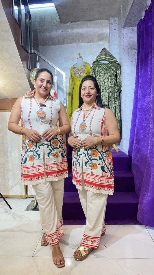 "SITVAA" Khadi Cordset With Pretty Print FS63