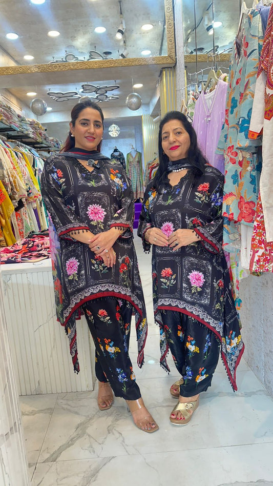 "KOHRA" Pretty Suit With Front Floral Print FS64