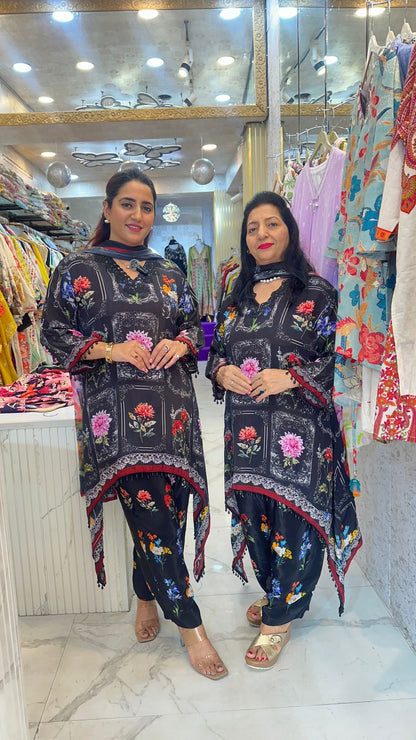 "KOHRA" Pretty Suit With Front Floral Print FS64