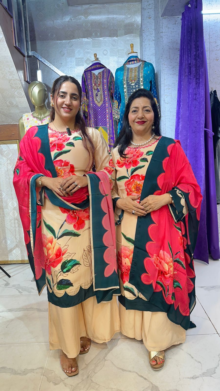 "PUSHPA" Beautiful Suit With Flower Print Suit FS65