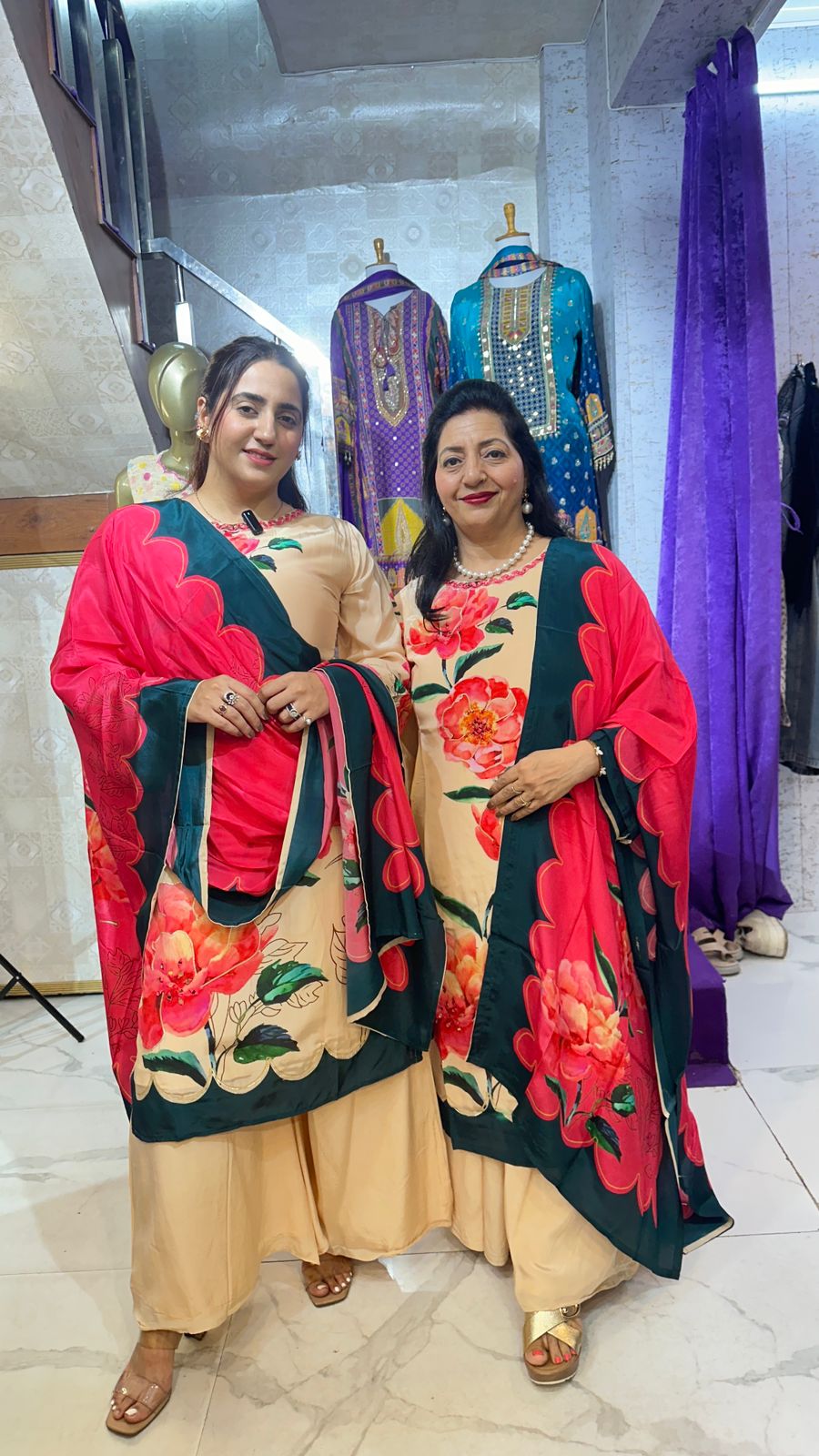 "PUSHPA" Beautiful Suit With Flower Print Suit FS65